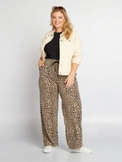 Pantalón De Jogging 'leopardo' - BEIGE