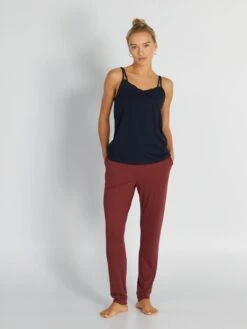 Pantalón De Pijama Vaporoso - ANDO ROJO 7 Pantalón De Pijama Vaporoso - ANDO ROJO -Zalaris Tienda pantalon de pijama vaporoso ando rojo yr825 7 frb3