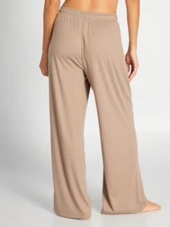 Pantalón De Pijama Vaporoso - HONGO BEIGE -Zalaris Tienda pantalon de pijama vaporoso hongo beige arg01 1 frb3