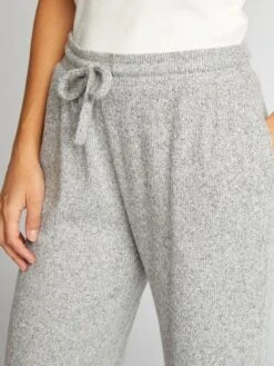 Pantalón De Punto Con Cordón Ajustable - BARBILLA GRIS -Zalaris Tienda pantalon de punto con cordon ajustable barbilla gris aur39 1 frb4
