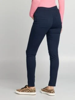 Pantalón De Punto Elástico Tipo Jegging - Azul -Zalaris Tienda pantalon de punto elastico tipo jegging azul zm180 1 frb3