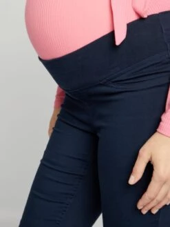 Pantalón De Punto Elástico Tipo Jegging - Azul -Zalaris Tienda pantalon de punto elastico tipo jegging azul zm180 1 frb4