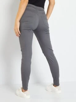 Pantalón De Punto Elástico Tipo Jegging - Gris Antracita -Zalaris Tienda pantalon de punto elastico tipo jegging gris antracita zm180 2 frb3
