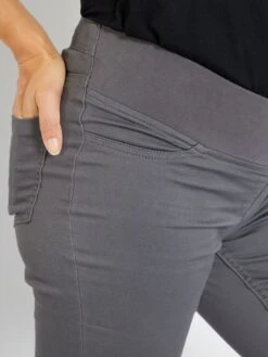 Pantalón De Punto Elástico Tipo Jegging - Gris Antracita -Zalaris Tienda pantalon de punto elastico tipo jegging gris antracita zm180 2 frb4