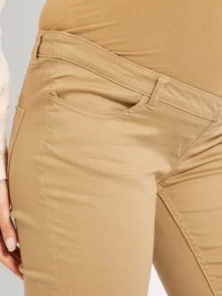 Pantalón De Sarga Premamá - BEIGE -Zalaris Tienda pantalon de sarga premama beige zm242 1 frb4