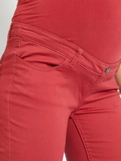 Pantalón De Sarga Premamá - Rojo -Zalaris Tienda pantalon de sarga premama rojo zm242 5 frb4