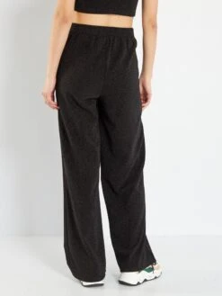 Pantalón De Talle Alto De Punto Irisado - NEGRO -Zalaris Tienda pantalon de talle alto de punto irisado negro asw01 2 frb3