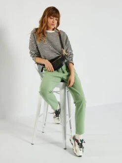 Pantalón De Talle Alto 'JDY' - VERDE -Zalaris Tienda pantalon de talle alto jdy verde zq399 1 frb4