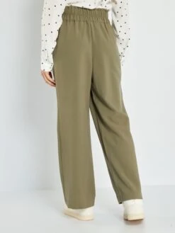 Pantalón De Talle Alto - KAKI -Zalaris Tienda pantalon de talle alto kaki zk583 1 frb4
