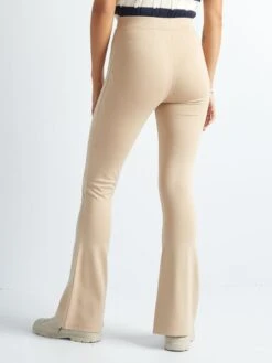 Pantalón Flare Bootcut Con Aberturas - BEIGE -Zalaris Tienda pantalon flare bootcut con aberturas beige adz41 1 frb3