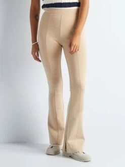 Pantalón Flare Bootcut Con Aberturas - BEIGE -Zalaris Tienda pantalon flare bootcut con aberturas beige adz41 1 frb4