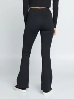 Pantalón Flare Bootcut Con Aberturas - Negro -Zalaris Tienda pantalon flare bootcut con aberturas negro adz41 3 frb3