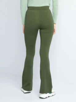 Pantalón Flare Bootcut Con Aberturas - VERDE -Zalaris Tienda pantalon flare bootcut con aberturas verde adz41 4 frb3