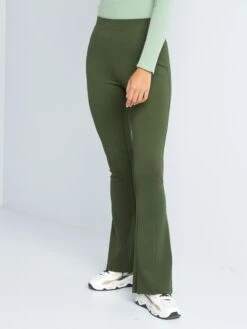 Pantalón Flare Bootcut Con Aberturas - VERDE -Zalaris Tienda pantalon flare bootcut con aberturas verde adz41 4 frb4