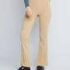 Pantalón Flare De Punto De Canalé - NOMBRE BEIGE -Zalaris Tienda pantalon flare de punto de canale nombre beige ael86 1 frb1