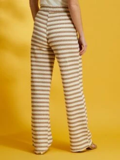 Pantalón Flare De Punto De Croché - BEIGE -Zalaris Tienda pantalon flare de punto de croche beige aev13 1 frb3