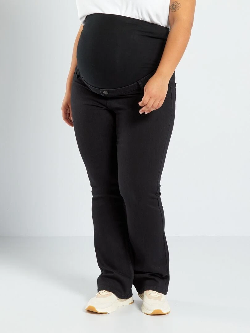 Pantalón Flare Premamá - NEGRO_DENI 3 Pantalón Flare Premamá - NEGRO_DENI