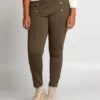Pantalón Legging Tiro Alto - KAKI -Zalaris Tienda pantalon legging tiro alto kaki ajk06 1 frb1