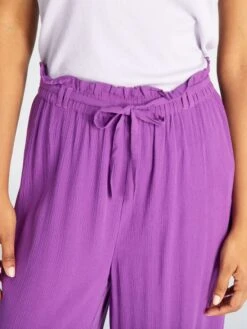 Pantalón Loose De Punto De Crepé - Uva -Zalaris Tienda pantalon loose de punto de crepe uva acr76 1 frb4