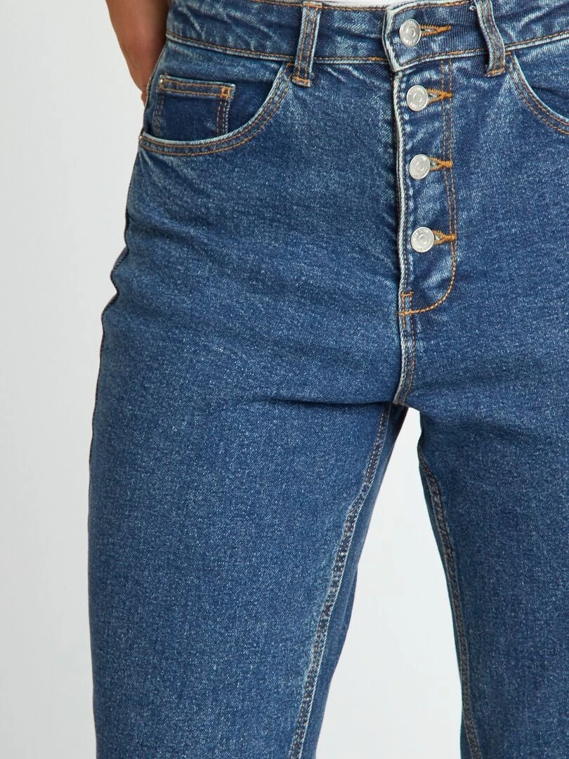 Pantalón Mom Con Talle Muy Alto - L28 - AZUL 7 Pantalón Mom Con Talle Muy Alto - L28 - AZUL - Imagen 5