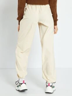 Pantalón Parachute De Nailon - BEIGE -Zalaris Tienda pantalon parachute de nailon beige ady58 3 frb3