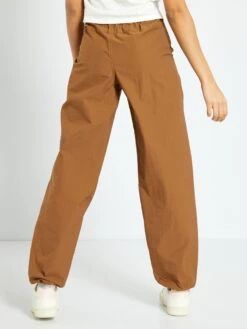 Pantalón Parachute De Nailon - MARRON -Zalaris Tienda pantalon parachute de nailon marron ady58 6 frb3