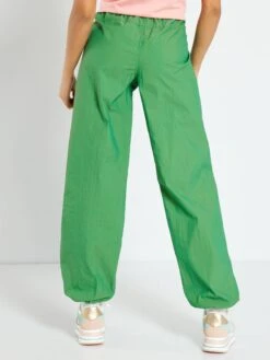 Pantalón Parachute De Nailon - VERDE -Zalaris Tienda pantalon parachute de nailon verde ady58 8 frb3