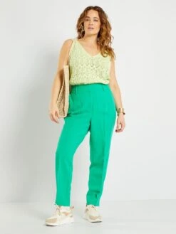 Pantalón Pitillo Liso - Verde