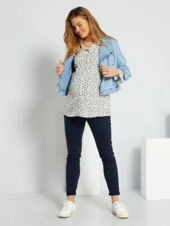 Pantalón Premamá Skinny - Azul