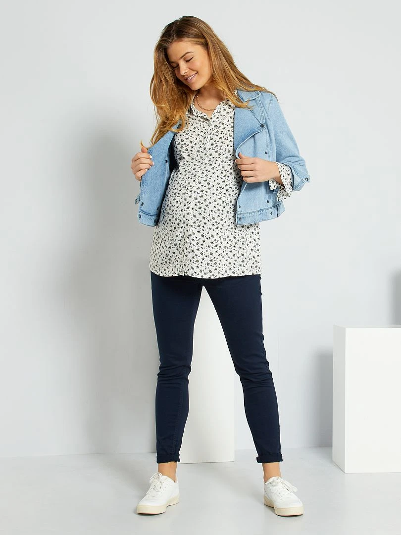 Pantalón Premamá Skinny - Azul 3 Pantalón Premamá Skinny - Azul