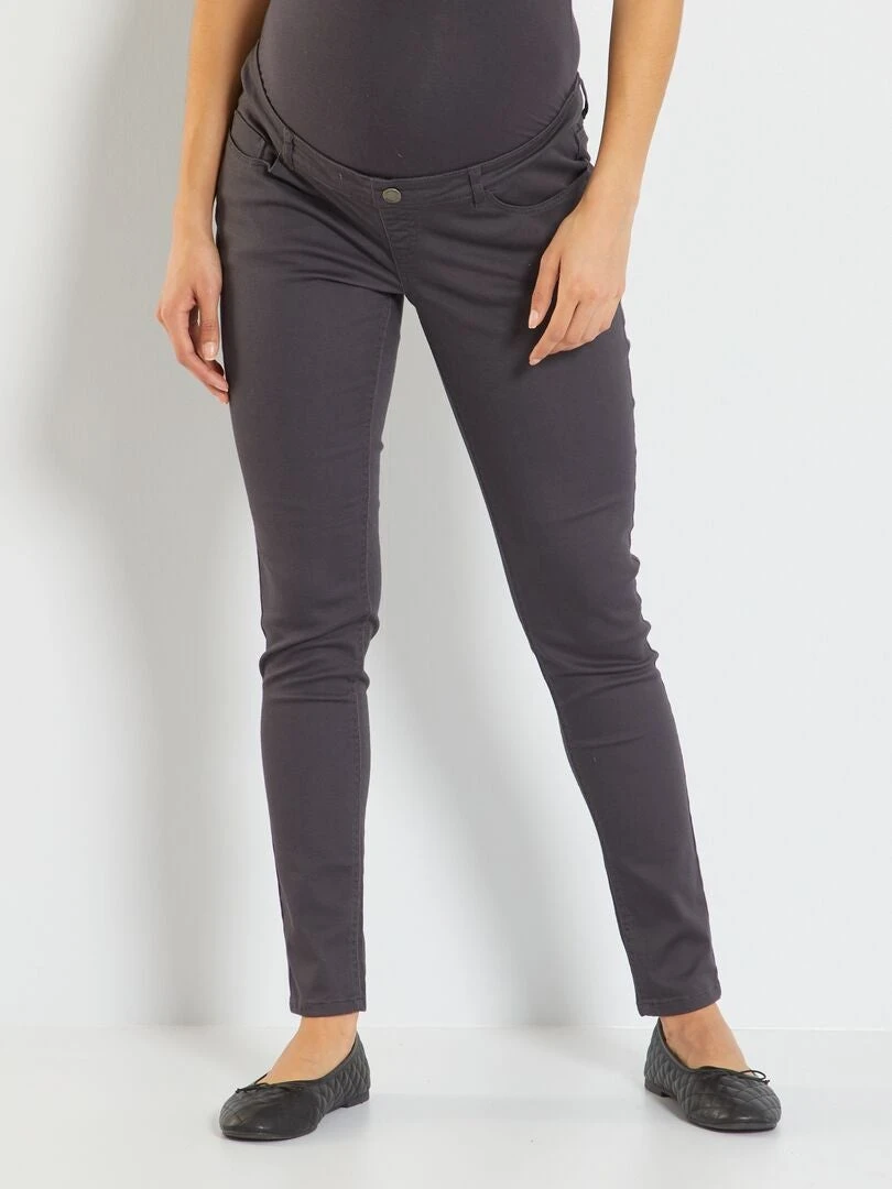 Pantalón Premamá Skinny - Gris Antracita 4 Pantalón Premamá Skinny - Gris Antracita - Imagen 2