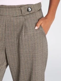 Pantalón Recto Con Estampado De 'pata De Gallo' 'JDY' - KAKI 10 Pantalón Recto Con Estampado De 'pata De Gallo' 'JDY' - KAKI -Zalaris Tienda pantalon recto con estampado de pata de gallo jdy kaki amv63 2 frb4