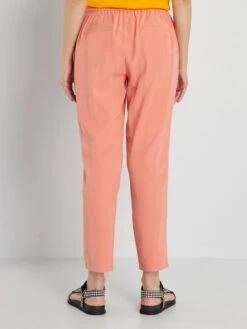 Pantalón Regular De Sarga Tipo Jogging - NARANJA -Zalaris Tienda pantalon regular de sarga tipo jogging naranja zj851 8 frb4