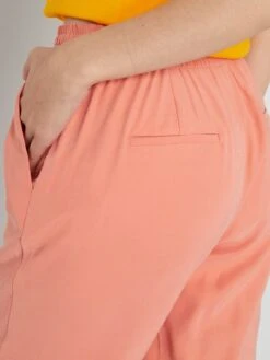 Pantalón Regular De Sarga Tipo Jogging - NARANJA -Zalaris Tienda pantalon regular de sarga tipo jogging naranja zj851 8 frb5