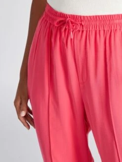 Pantalón Regular De Sarga Tipo Jogging - Rosa -Zalaris Tienda pantalon regular de sarga tipo jogging rosa zj851 12 frb4