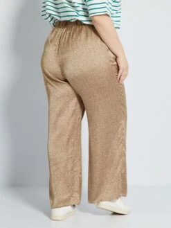 Pantalón Satinado - BEIGE -Zalaris Tienda pantalon satinado beige zn860 1 frb3