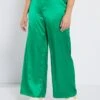 Pantalón Satinado - Verde Flúor