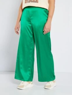 Pantalón Satinado - Verde Flúor
