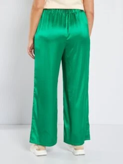 Pantalón Satinado - Verde Flúor -Zalaris Tienda pantalon satinado verde fluor zn860 4 frb3