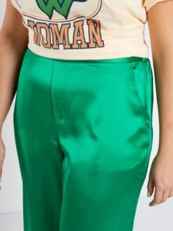 Pantalón Satinado - Verde Flúor -Zalaris Tienda pantalon satinado verde fluor zn860 4 frb5