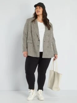 Pantalón Skinny Con Cintura Elástica - Negro