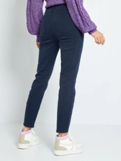 Pantalón Skinny De Sarga De Talle Alto - Azul -Zalaris Tienda pantalon skinny de sarga de talle alto azul zd808 1 frb3