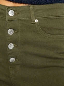 Pantalón Skinny De Sarga De Talle Alto - KAKI -Zalaris Tienda pantalon skinny de sarga de talle alto kaki zd808 2 frb4