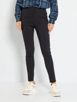 Pantalón Skinny De Talle Alto - Negro