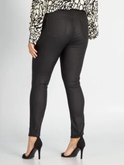 Pantalón Skinny Encerado De Tiro Alto - Negro -Zalaris Tienda pantalon skinny encerado de tiro alto negro ajj90 1 frb4