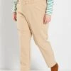 Pantalón Tapered Con Cintura Ancha - BEIGE