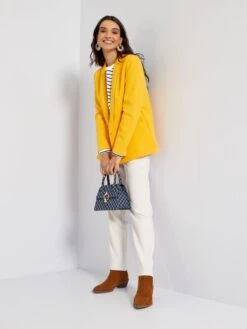 Pantalón Tapered Con Cinturón - Blanco Caliza