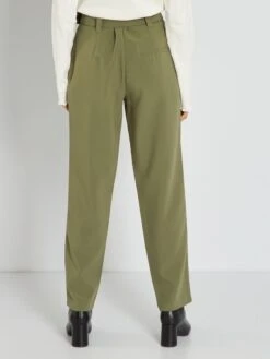 Pantalón Tapered Con Cinturón - KAKI -Zalaris Tienda pantalon tapered con cinturon kaki zk555 3 frb4