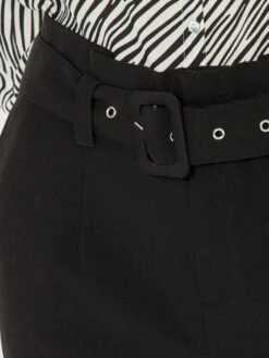 Pantalón Tapered Con Cinturón - Negro -Zalaris Tienda pantalon tapered con cinturon negro zk555 5 frb4