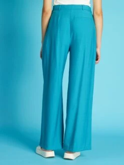 Pantalón Vaporoso Con Tiro Alto - AZUL -Zalaris Tienda pantalon vaporoso con tiro alto azul atr47 2 frb3